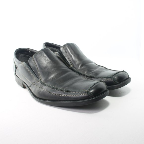 BOTTESINI Square Toe Men\'s Black Leather Loafer Size 10M main image 13